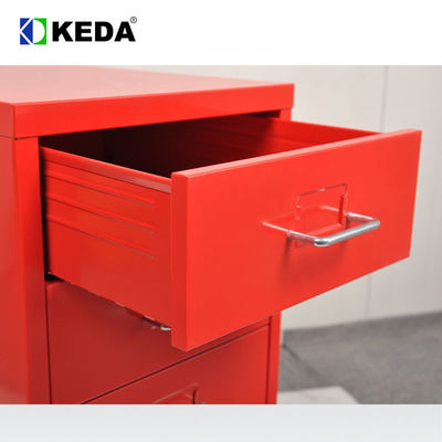 Красный ящик для хранения карточк офиса емкости загрузки 35Kgs 1mm