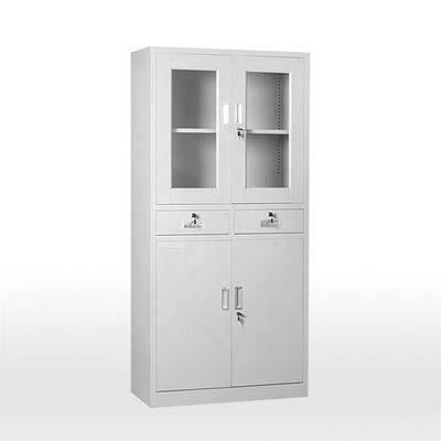 Стеклянный кухонный шкаф опиловки металла емкости CBM 45kgs двери 0,160