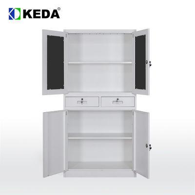 Стеклянный кухонный шкаф опиловки металла емкости CBM 45kgs двери 0,160