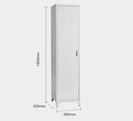Квартира шкафчика для хранения высоты 1850mm стальная пакуя 0,05 ноги одиночных двери CBM стоя