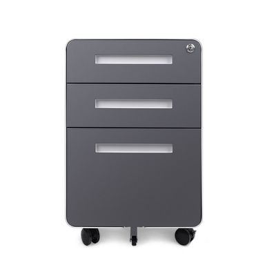 Круглый шкаф движимости серого цвета хранения металла ящика края 3