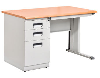 Компьютера столешницы MDF 25mm металла стали офисной мебели школьного офиса стол деревянного крепкий со шкафом ящика