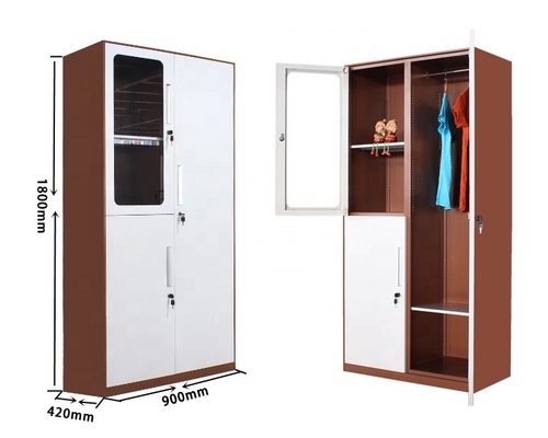 Шкафчики Cubby Almari стали двери дизайнера 3 шкафа шкафа мебели спальни